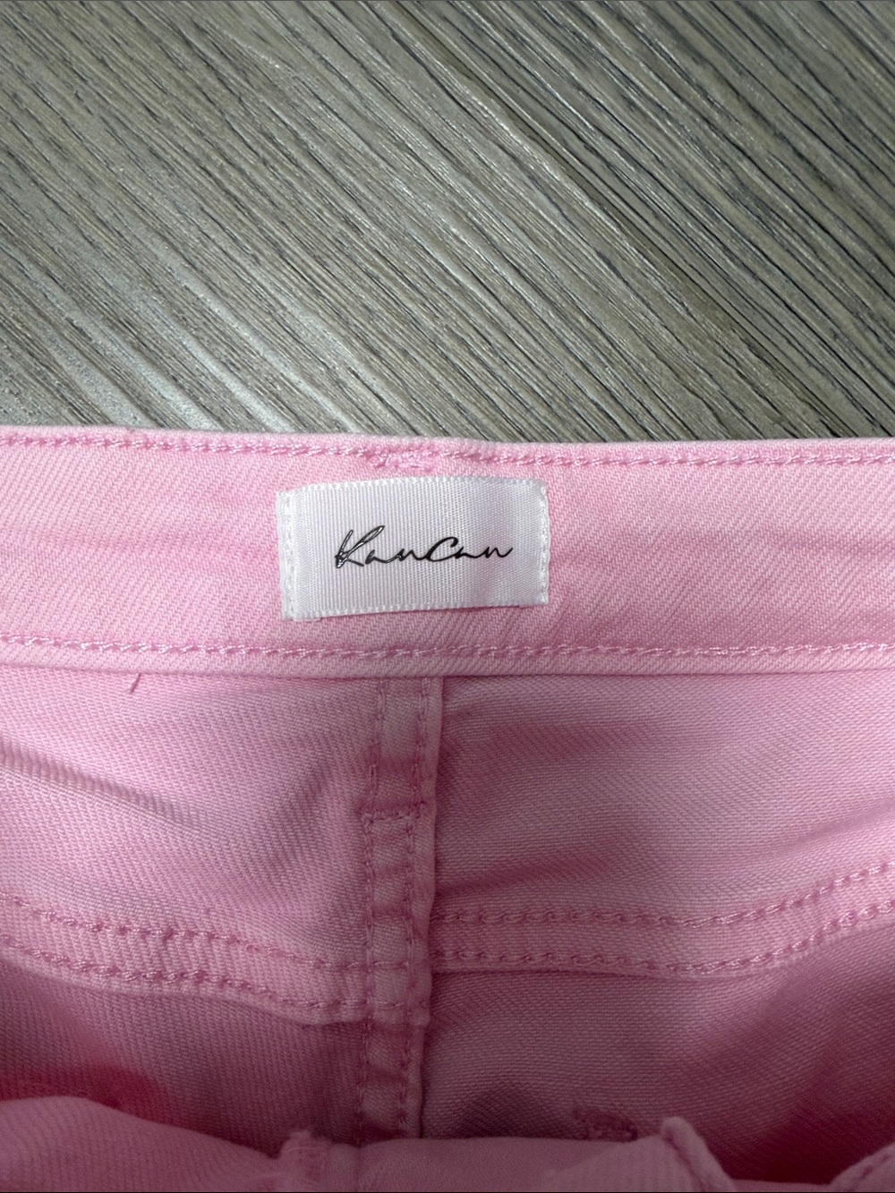 KanCan Light Pink Frayed Hem Denim Shorts - Picture 2 of 12